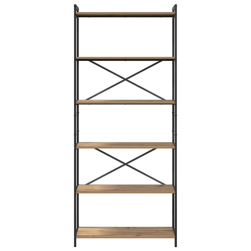 Bücherregal Eiche handwerklich 80 x 30 x 188 cm Holzwerkstoff