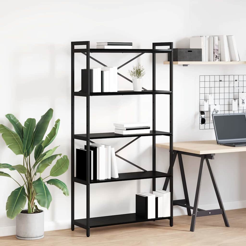 Bücherregal Schwarze Eiche 80 x 30 x 153 cm Holzwerkstoff