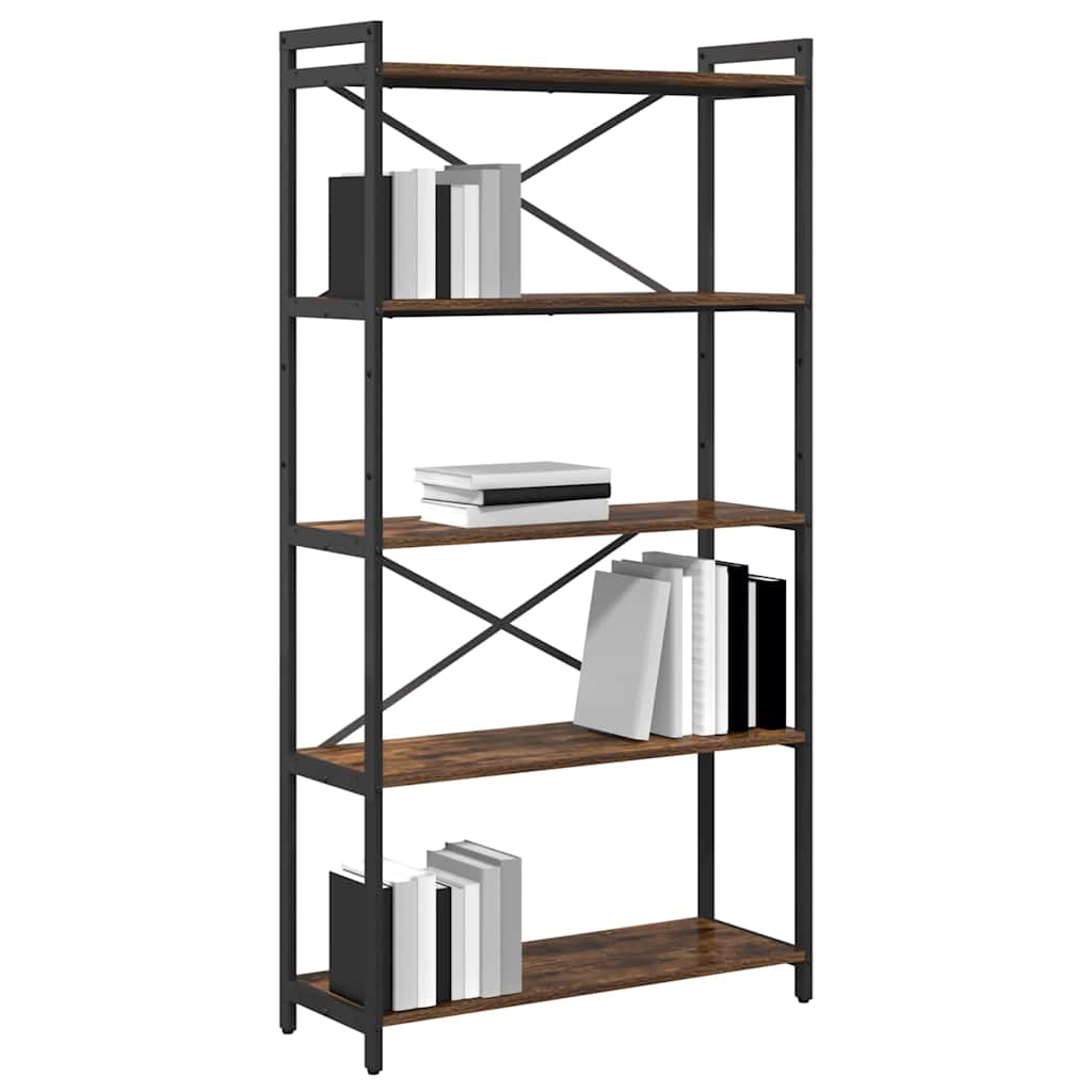 Bücherregal Räuchereiche 80 x 30 x 153 cm Holzwerkstoff