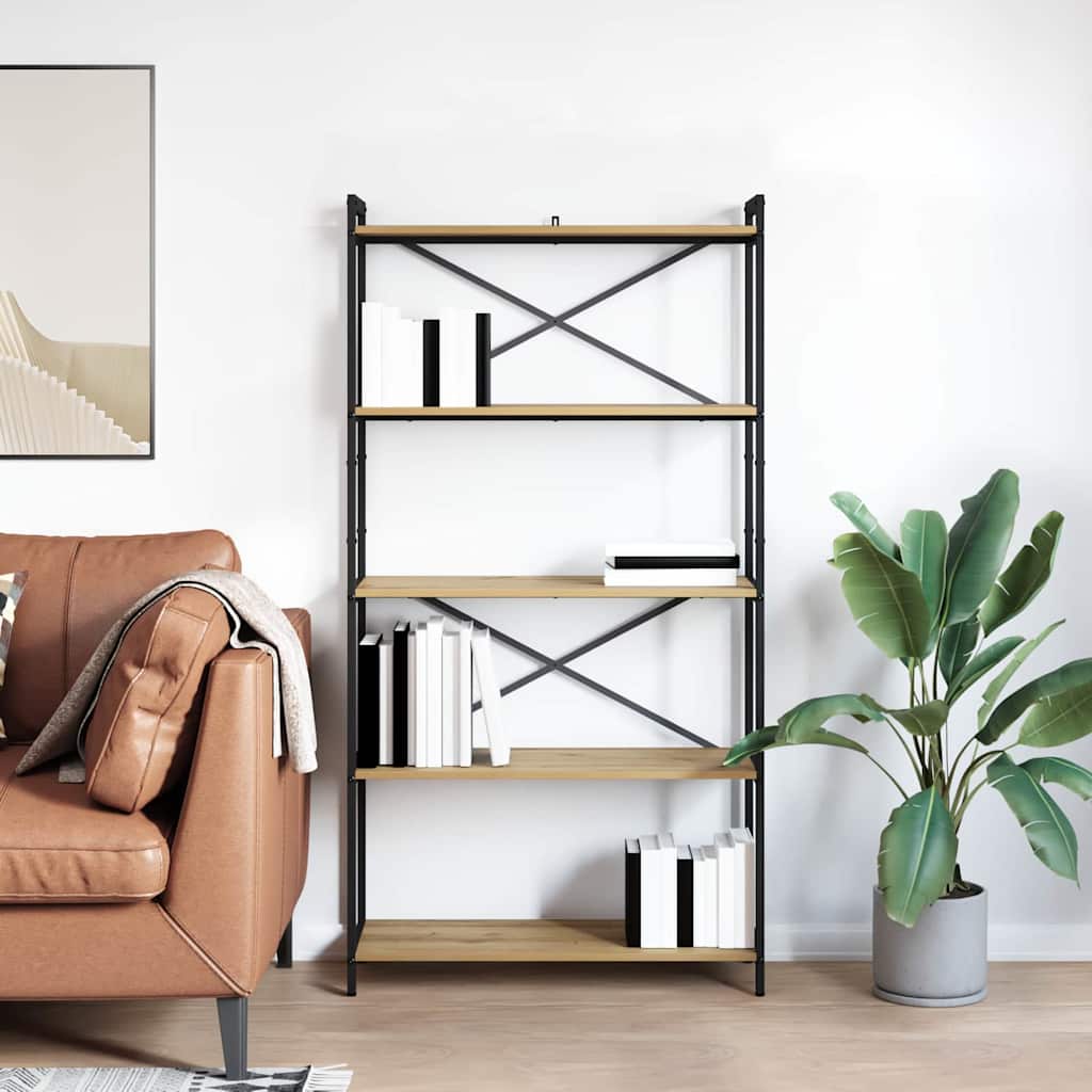 Bücherregal Eiche handwerklich 80 x 30 x 153 cm Holzwerkstoff