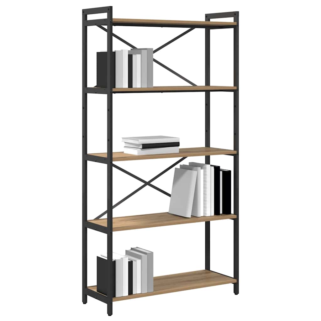 Bücherregal Eiche handwerklich 80 x 30 x 153 cm Holzwerkstoff