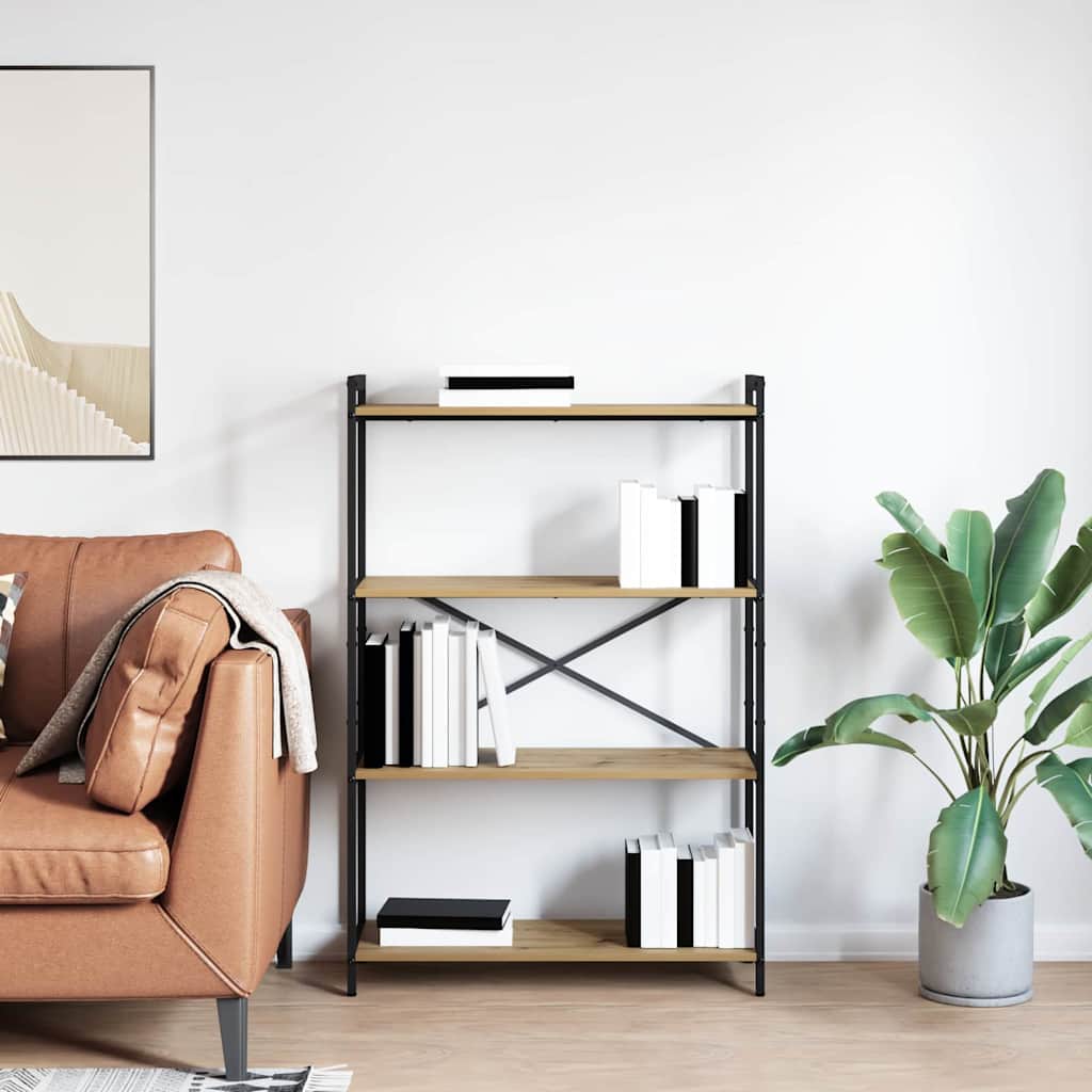 Bücherregal Eiche handwerklich 80 x 30 x 118 cm Holzwerkstoff