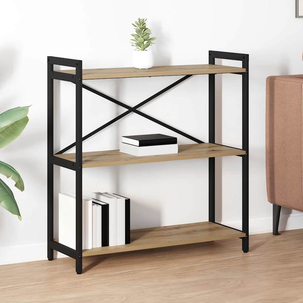Bücherregal Eiche handwerklich 80 x 30 x 83 cm Holzwerkstoff