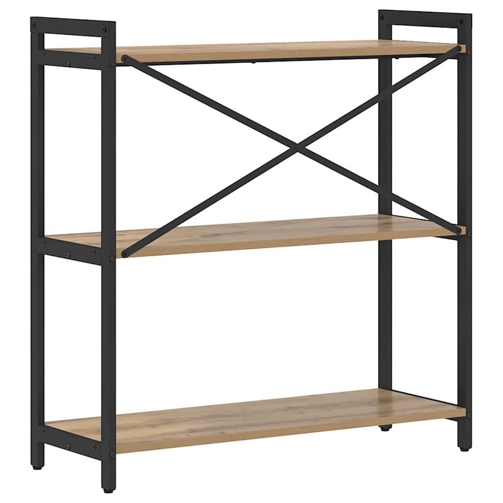 Bücherregal Eiche handwerklich 80 x 30 x 83 cm Holzwerkstoff