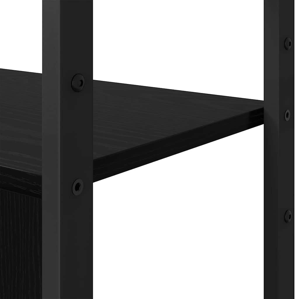 Regal Schwarze Eiche 80 x 30 x 155,5 cm Holzwerkstoff