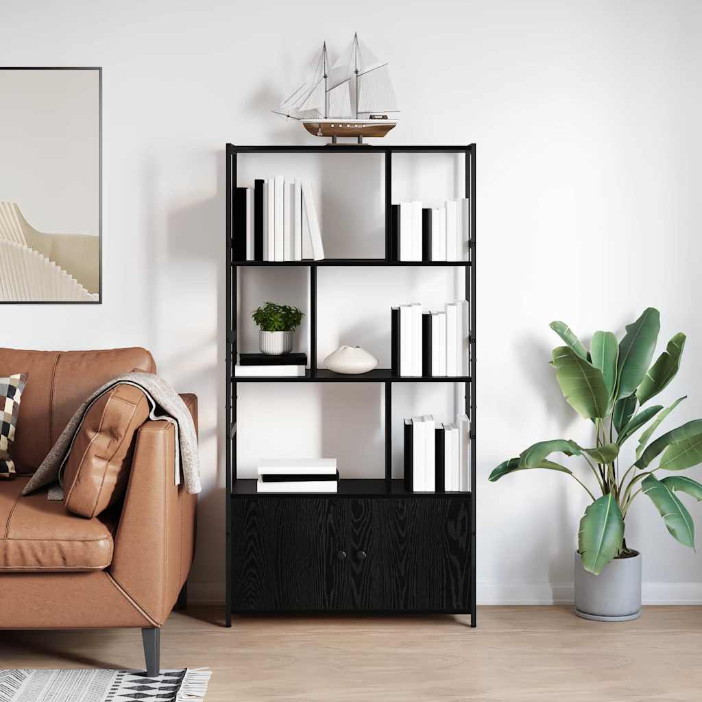 Regal Schwarze Eiche 80 x 30 x 155,5 cm Holzwerkstoff