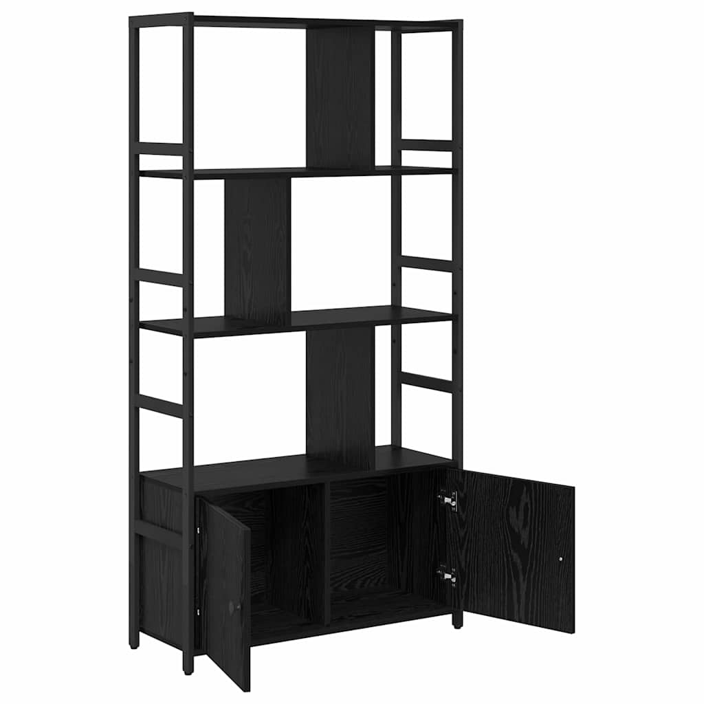 Regal Schwarze Eiche 80 x 30 x 155,5 cm Holzwerkstoff