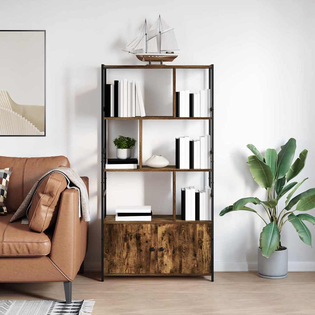 Regal Räuchereiche 80 x 30 x 155,5 cm Holzwerkstoff