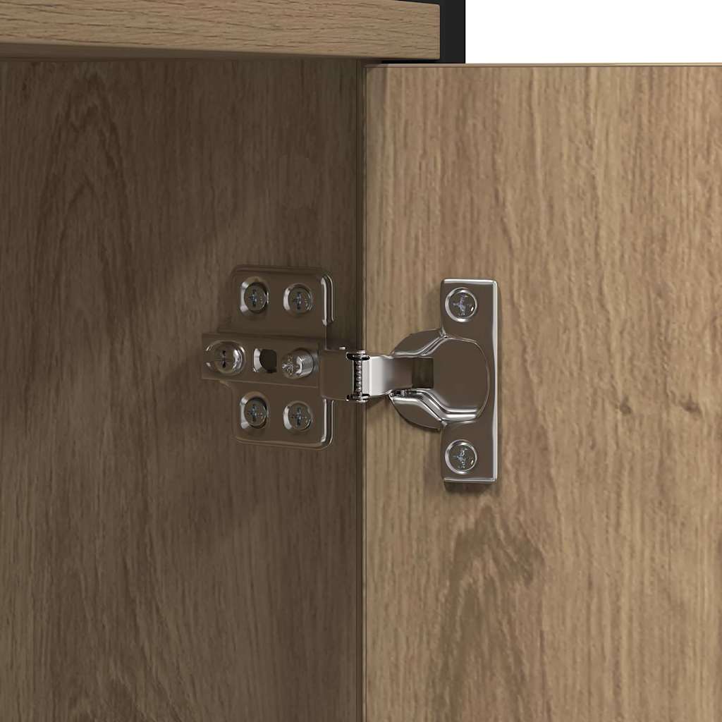 Regal Eiche handwerklich 80 x 30 x 155,5 cm Holzwerkstoff