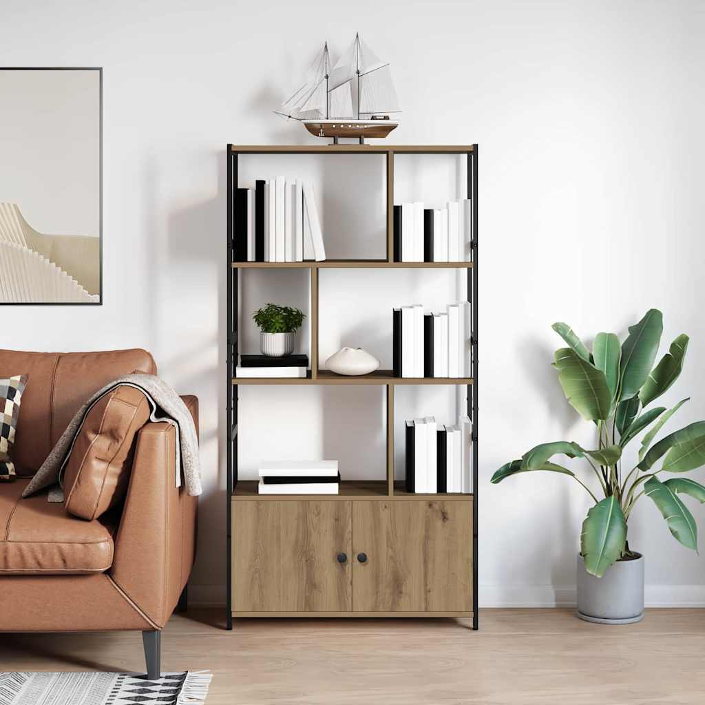 Regal Eiche handwerklich 80 x 30 x 155,5 cm Holzwerkstoff