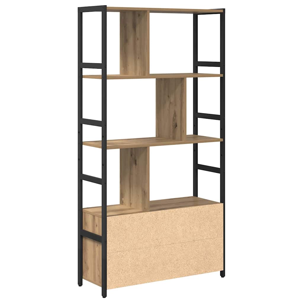 Regal Eiche handwerklich 80 x 30 x 155,5 cm Holzwerkstoff