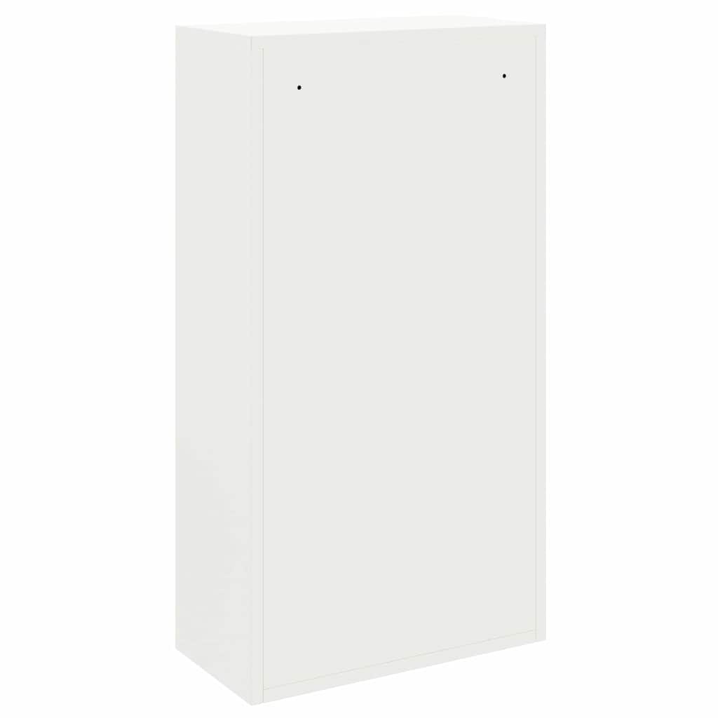 Paketdrop-Box mit Speicher mit Tür Weiß 44 x 22 x 82 cm Stahl