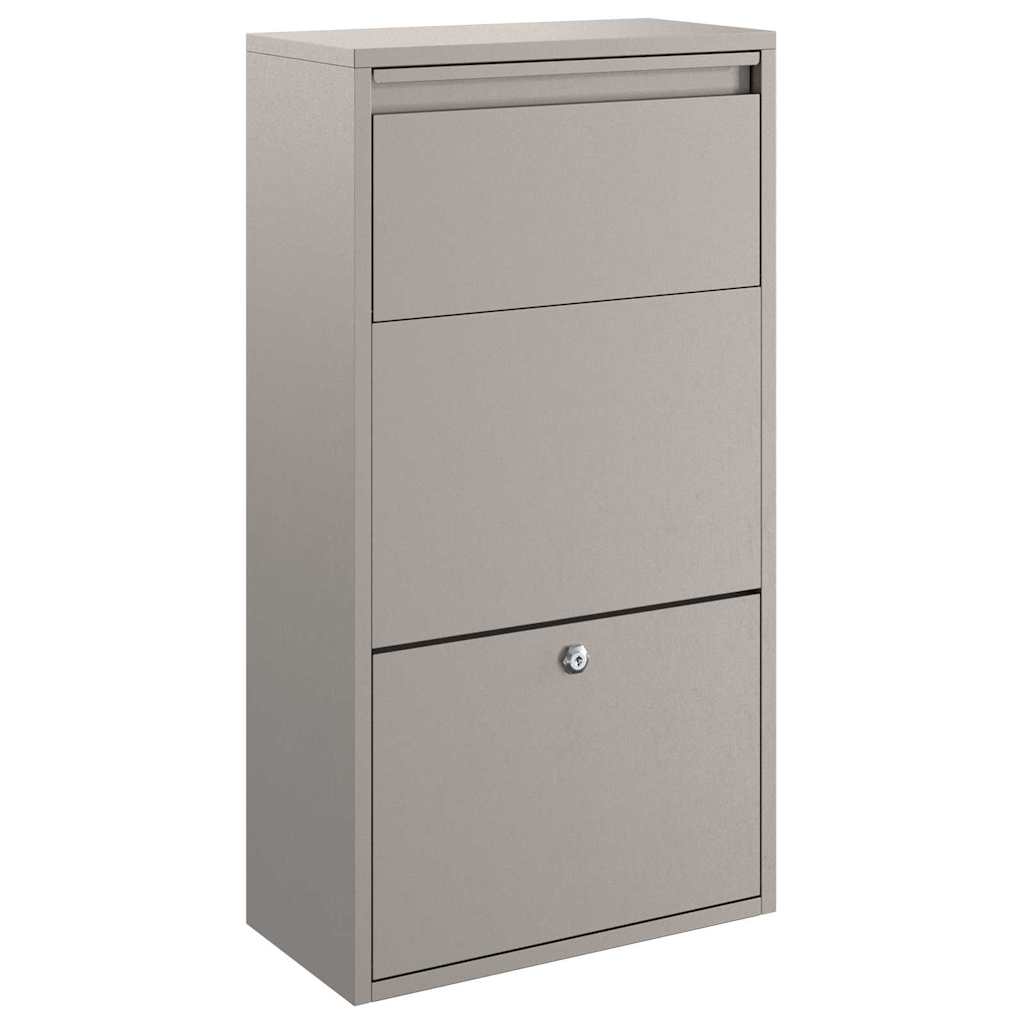 Paketdrop-Box mit Speicher mit Tür Braun 44 x 22 x 82 cm Stahl
