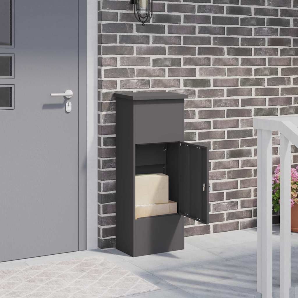 Paketdrop-Box Schwarz 44,5 x 29 x 110,5 cm Stahl