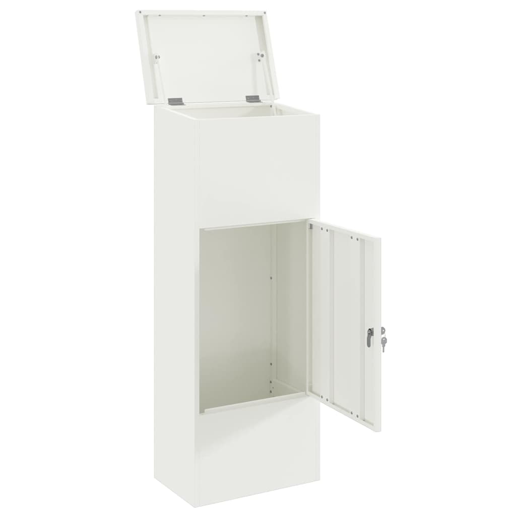Paketdrop-Box Weiß 44,5 x 29 x 110,5 cm Stahl