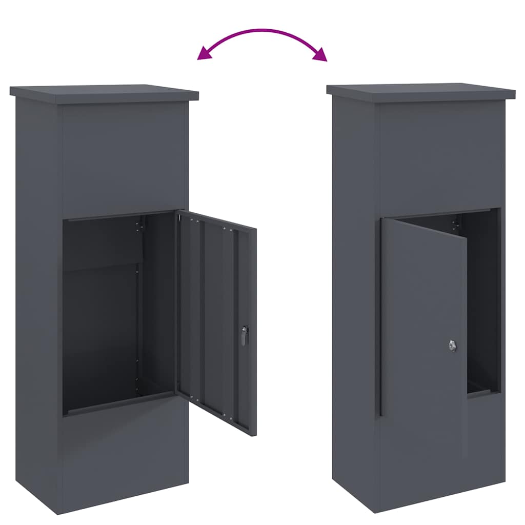 Paketdrop-Box Anthrazit 44,5 x 29 x 110,5 cm Stahl