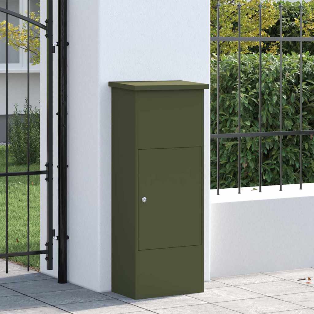 Paketdrop-Box Olivgrün 44,5 x 29 x 110,5 cm Stahl