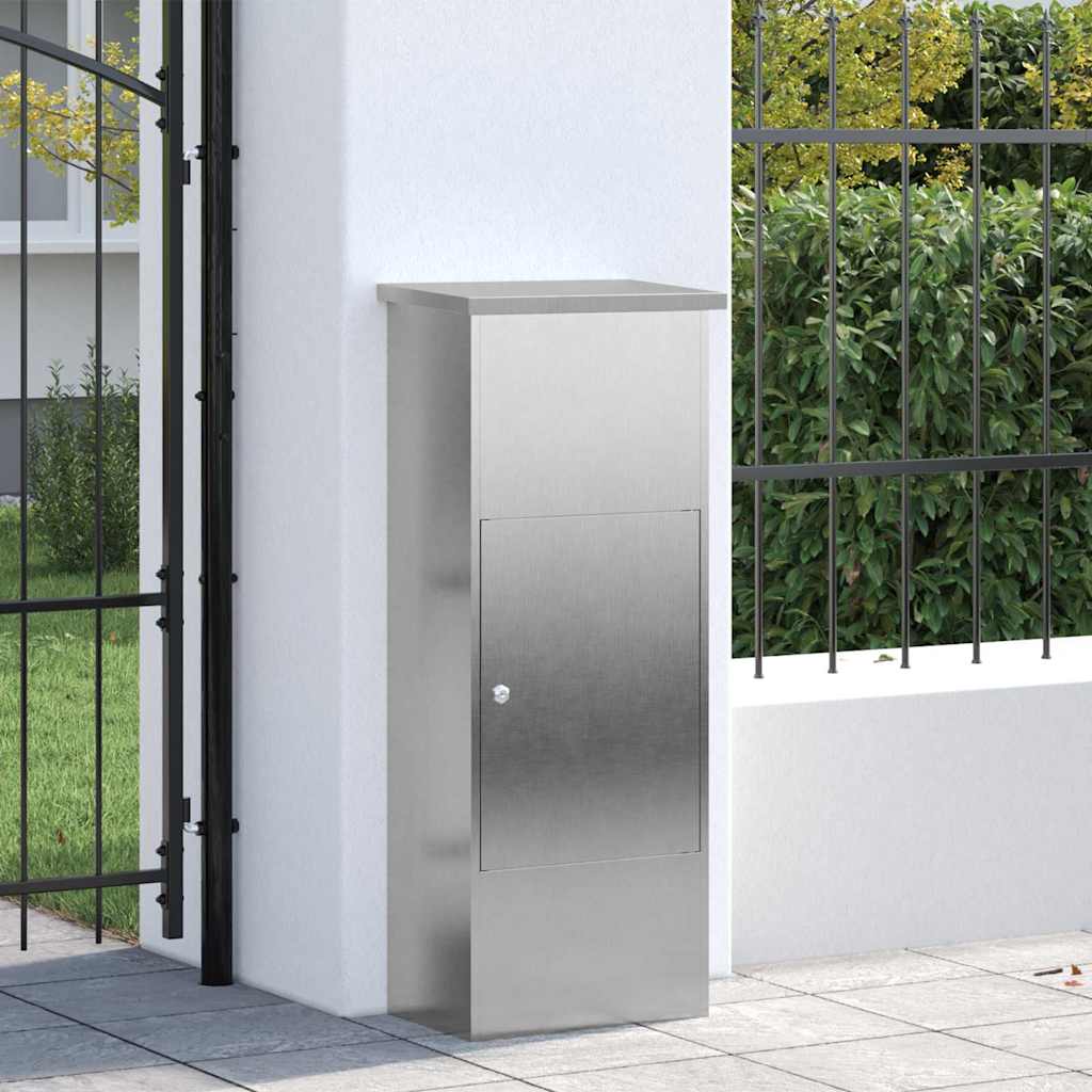 Paketdrop-Box Schwarz 44,5 x 29 x 110,5 cm Edelstahl