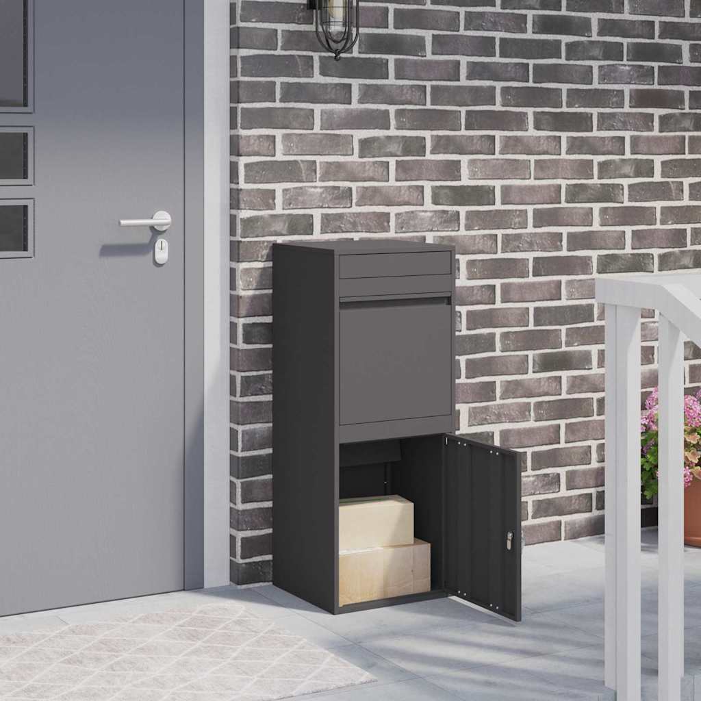 Paketdrop-Box Schwarz 41 x 38 x 103 cm Stahl