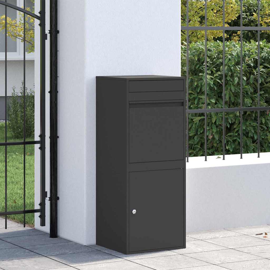 Paketdrop-Box Schwarz 41 x 38 x 103 cm Stahl