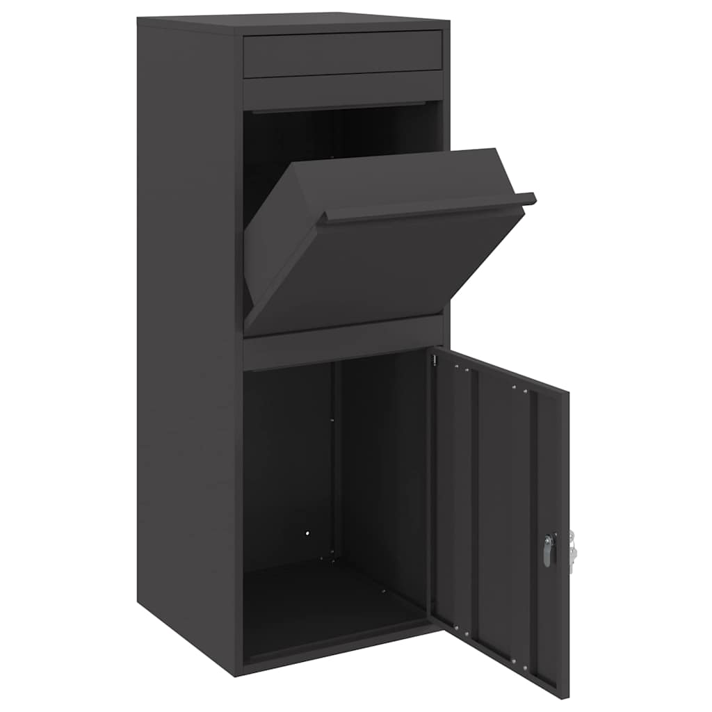 Paketdrop-Box Schwarz 41 x 38 x 103 cm Stahl