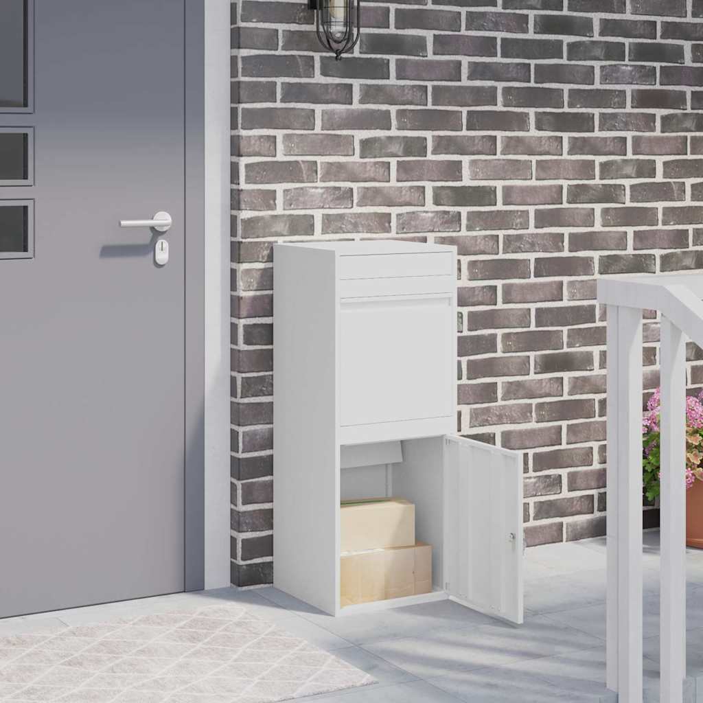 Paketdrop-Box Weiß 41 x 38 x 103 cm Stahl