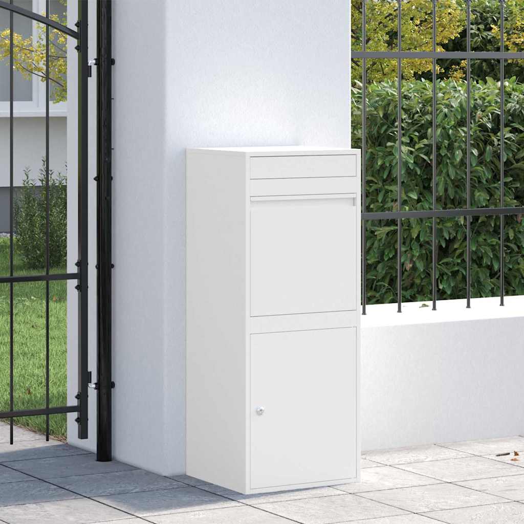 Paketdrop-Box Weiß 41 x 38 x 103 cm Stahl