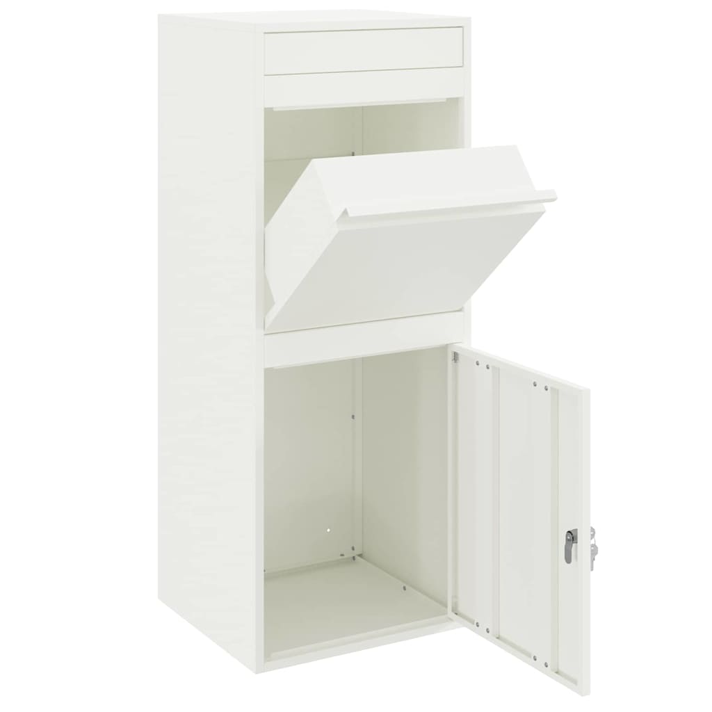 Paketdrop-Box Weiß 41 x 38 x 103 cm Stahl