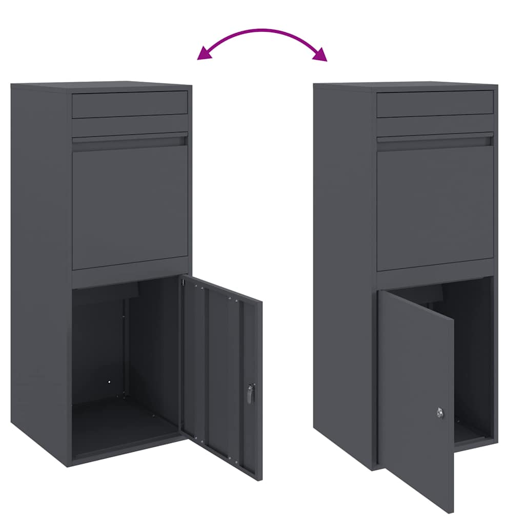 Paketdrop-Box Anthrazit 41 x 38 x 103 cm Stahl
