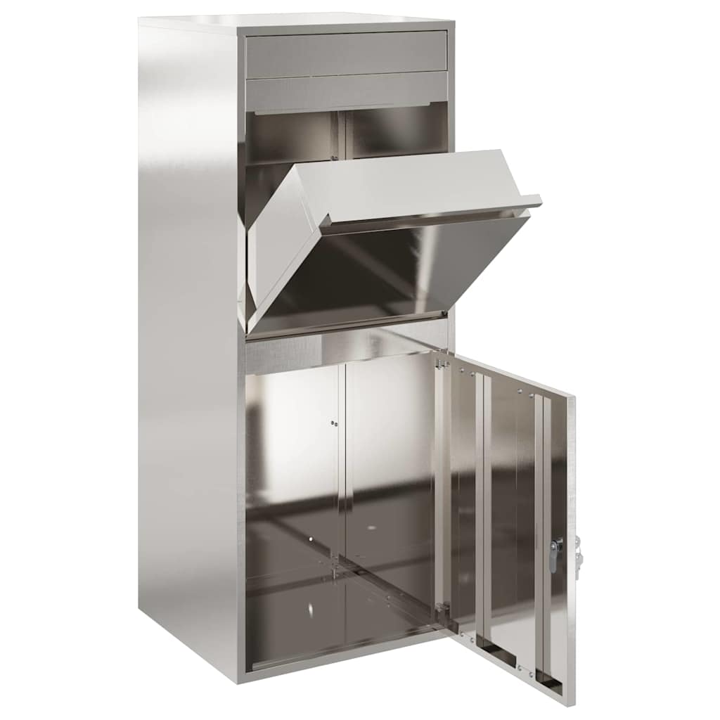 Paketdrop-Box Schwarz 41 x 38 x 103 cm Edelstahl