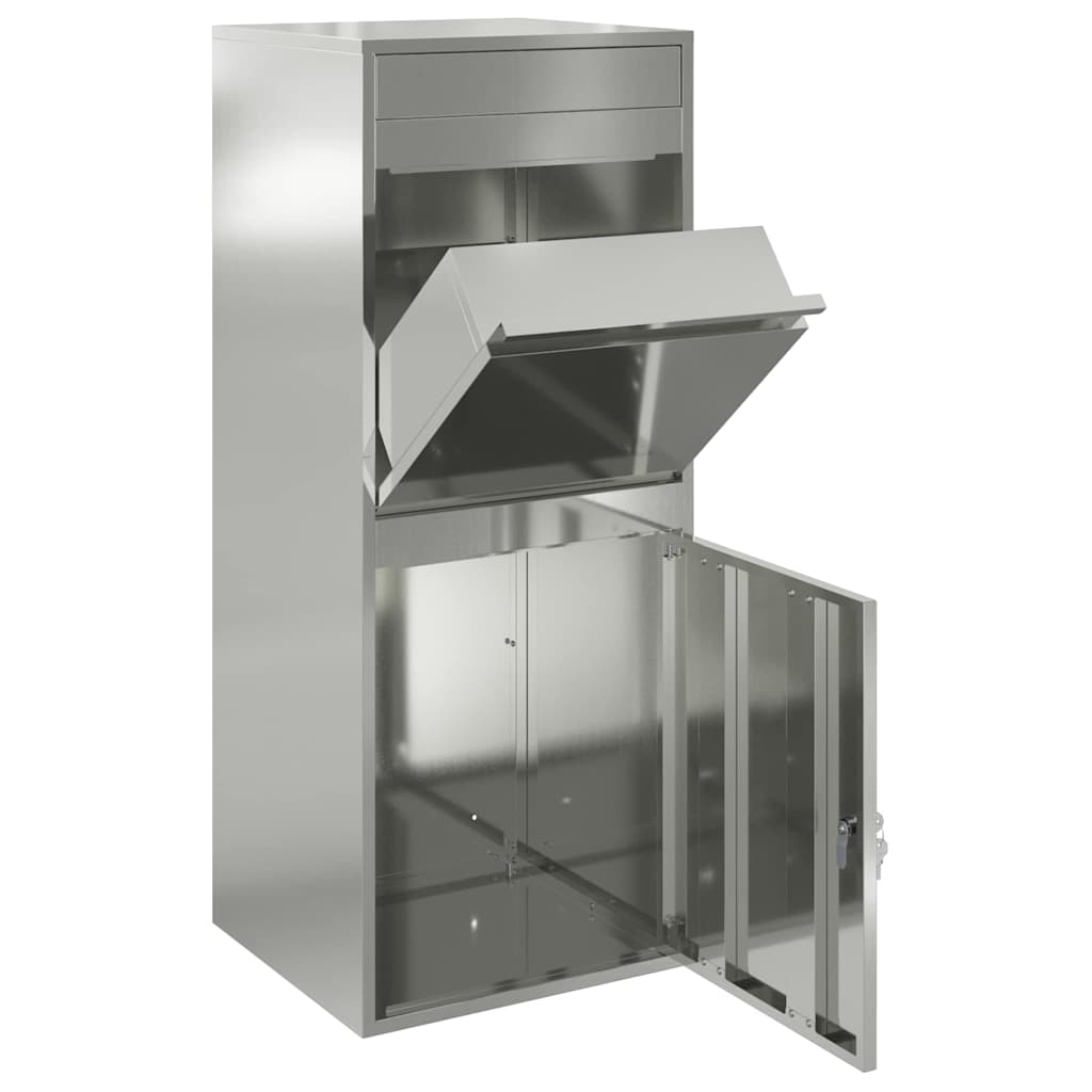 Paketdrop-Box Schwarz 41 x 38 x 103 cm Verzinkter Stahl