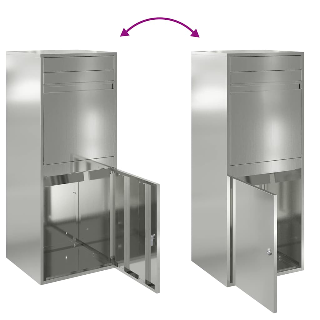 Paketdrop-Box Schwarz 41 x 38 x 103 cm Verzinkter Stahl