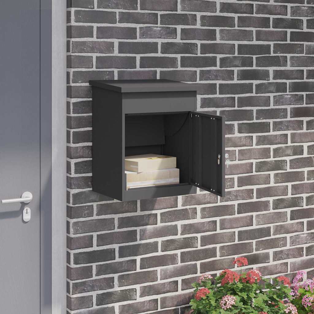 Paketdrop-Box Schwarz 44 x 35 x 59 cm Stahl