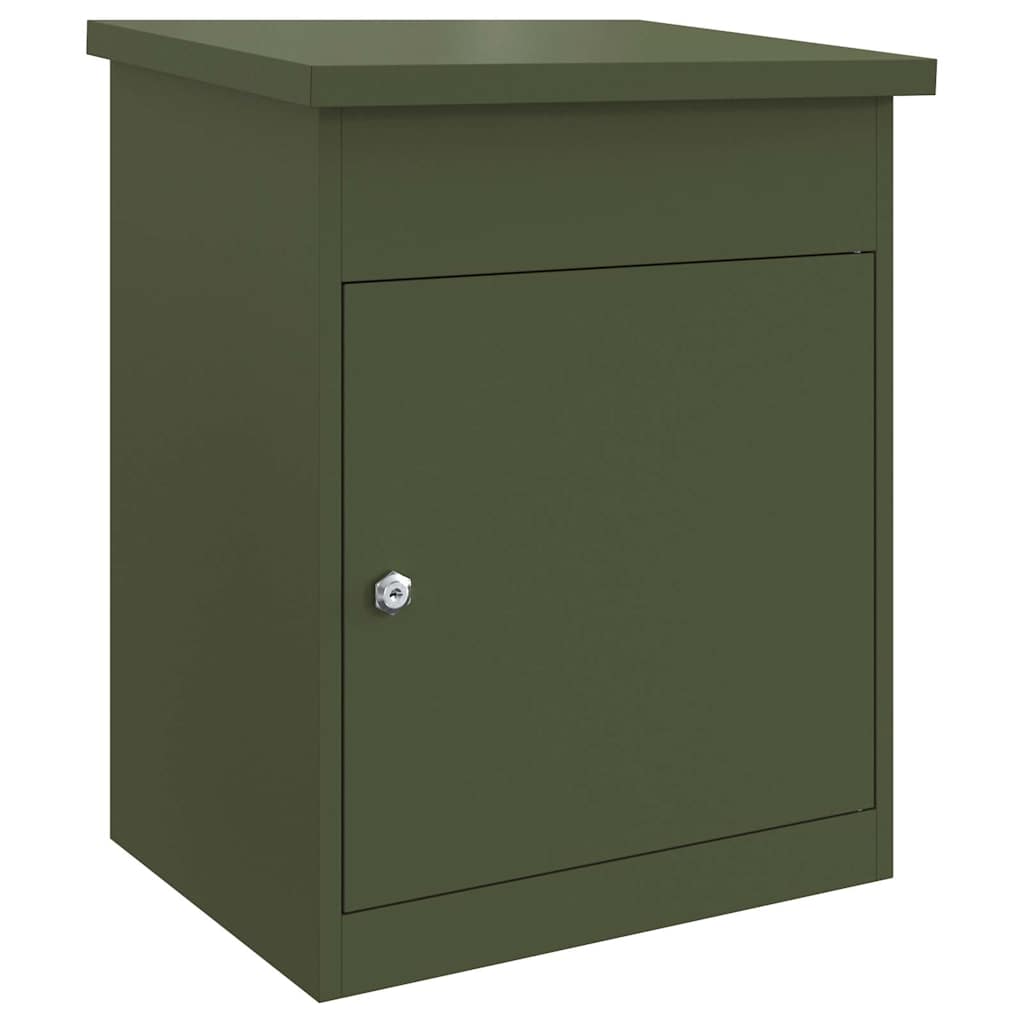 Paketdrop-Box Olivgrün 44 x 35 x 59 cm Stahl