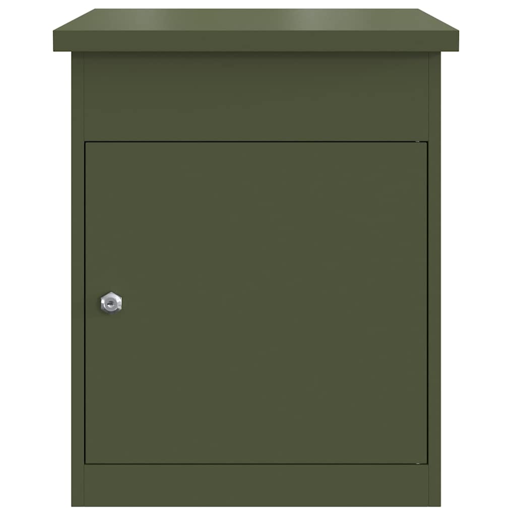 Paketdrop-Box Olivgrün 44 x 35 x 59 cm Stahl