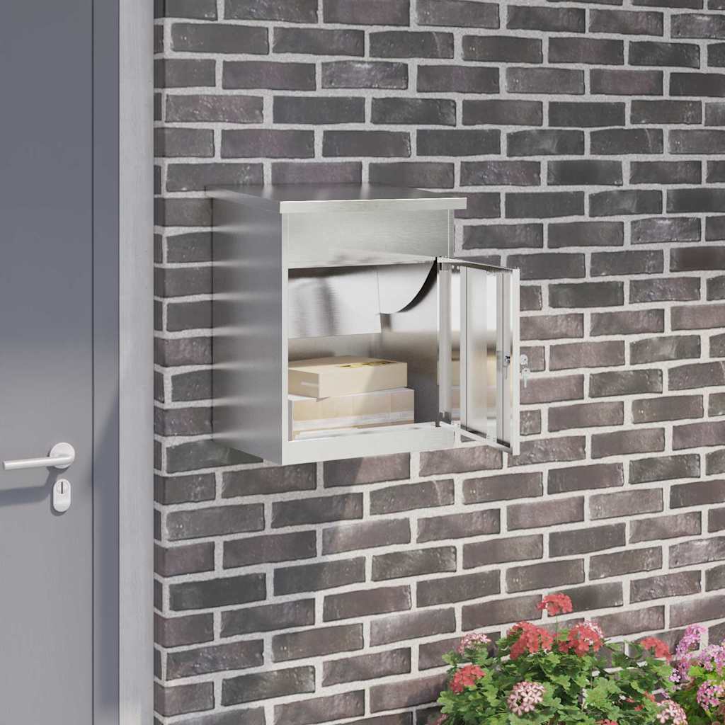Paketdrop-Box Schwarz 44 x 35 x 59 cm Edelstahl