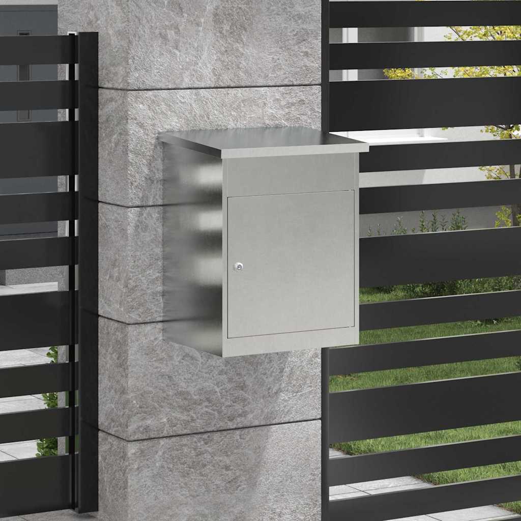 Paketdrop-Box Schwarz 44 x 35 x 59 cm Edelstahl