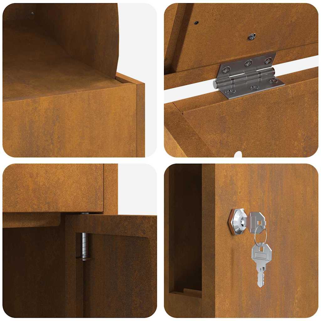 Paketdrop-Box Rostig 44 x 35 x 59 cm