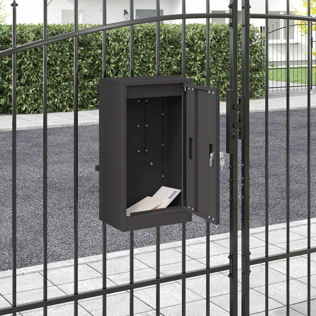 Briefkasten Schwarz 30 x 23 x 55 cm Stahl