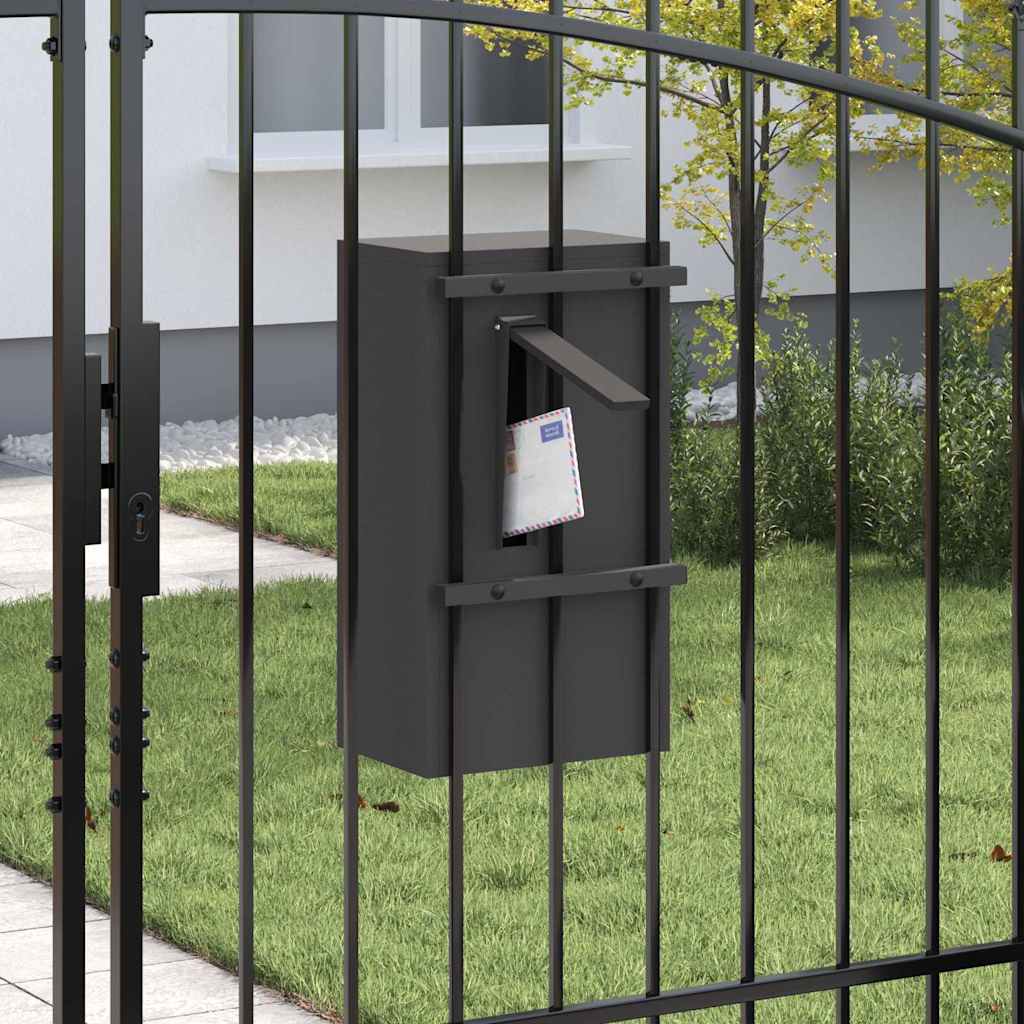Briefkasten Schwarz 30 x 23 x 55 cm Stahl