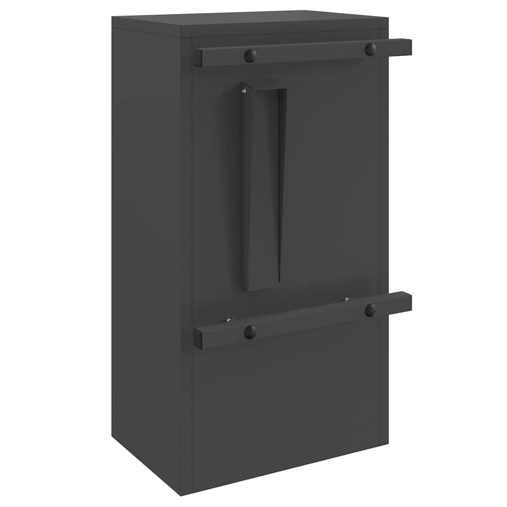Briefkasten Schwarz 30 x 23 x 55 cm Stahl