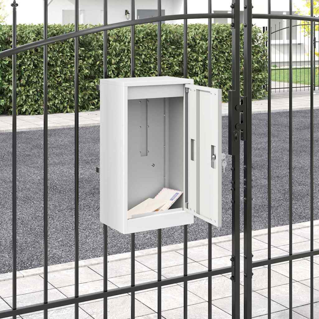 Briefkasten Weiß 30 x 23 x 55 cm Stahl