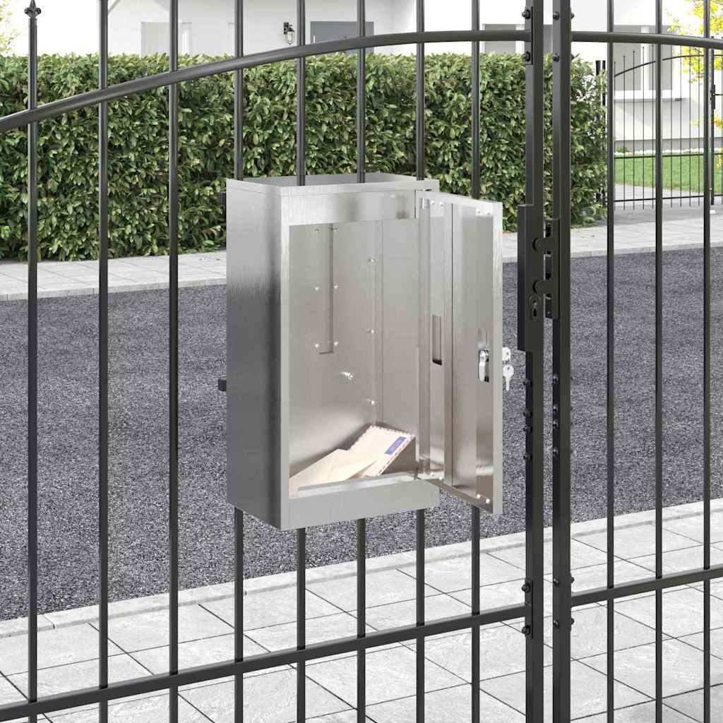 Briefkasten Schwarz 30 x 23 x 55 cm Edelstahl