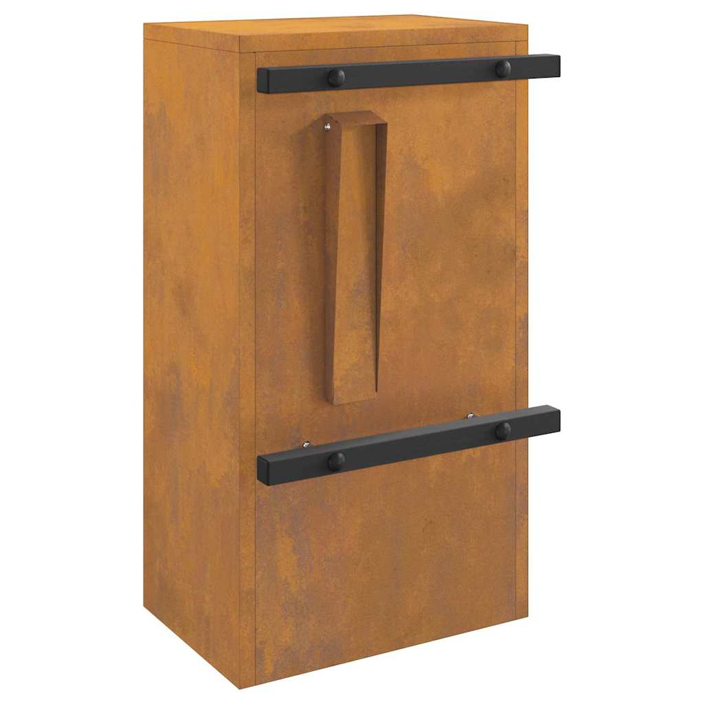 Briefkasten Rostig 30 x 23 x 55 cm Witterungsbeständiger Stahl