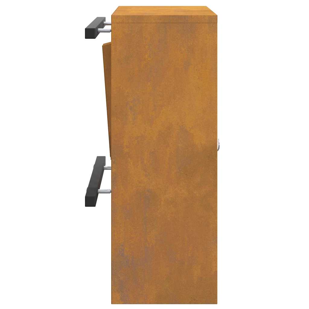 Briefkasten Rostig 30 x 23 x 55 cm Witterungsbeständiger Stahl