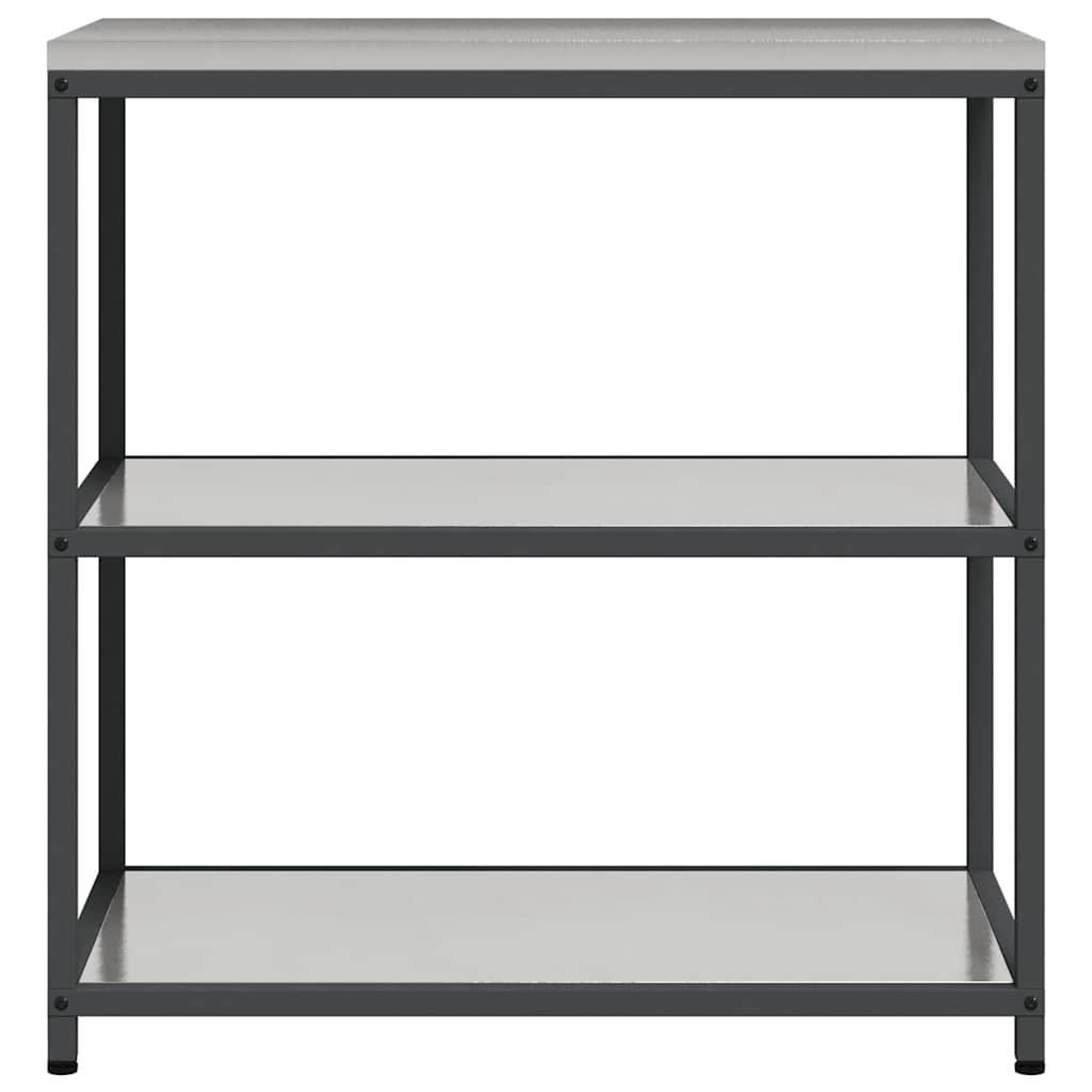 Küchenlageregal mit Regal mit Speicher Silber Edelstahl