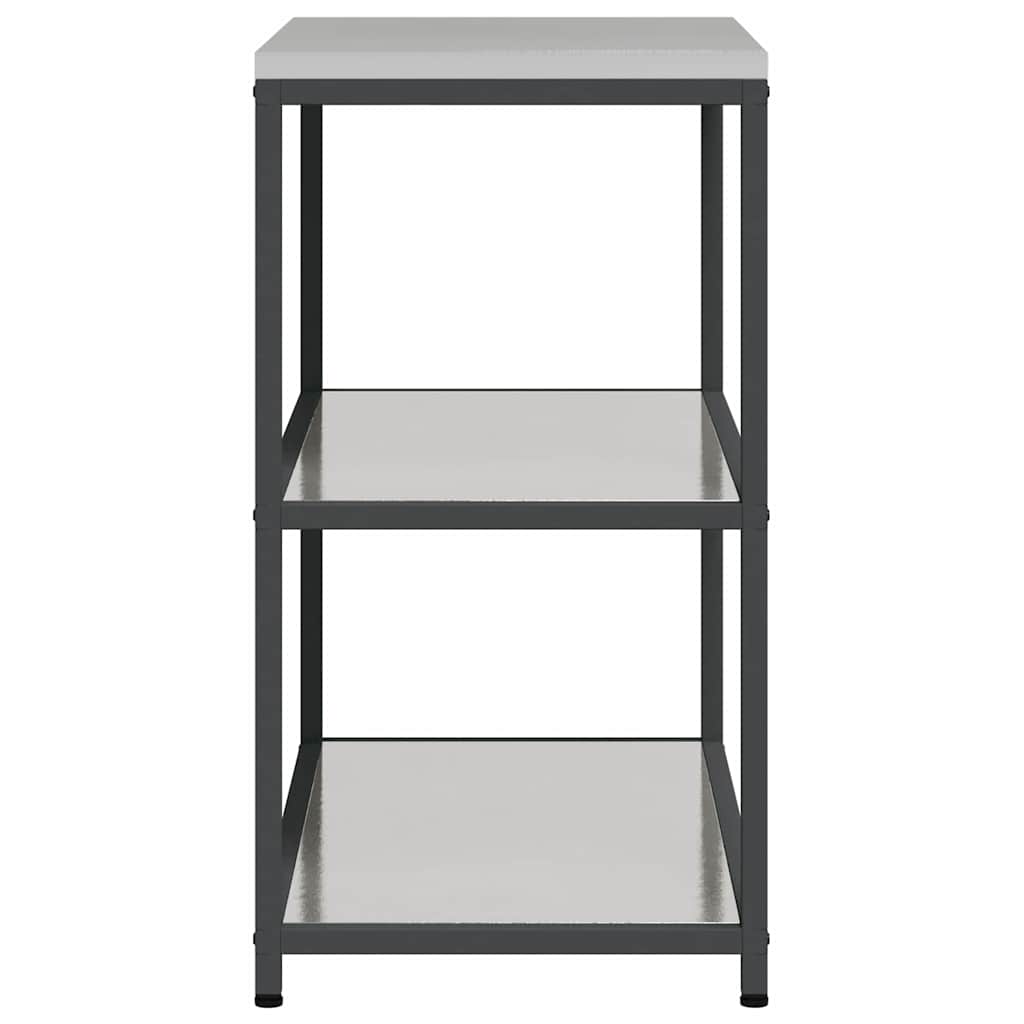 Küchenlageregal mit Regal mit Speicher Silber Edelstahl
