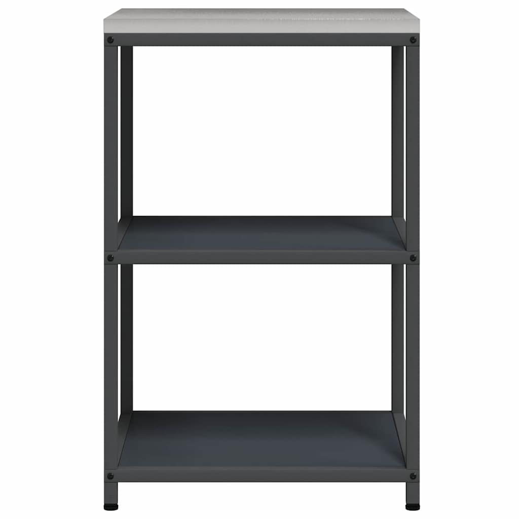 Küchenlageregal mit Regal mit Speicher Anthrazit Stahl