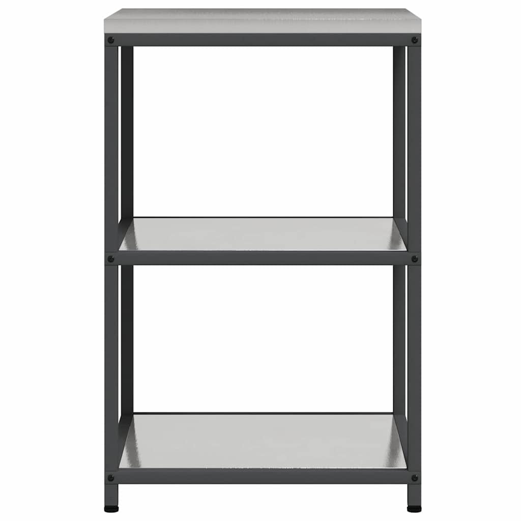 Küchenlageregal mit Regal mit Speicher Silber Edelstahl