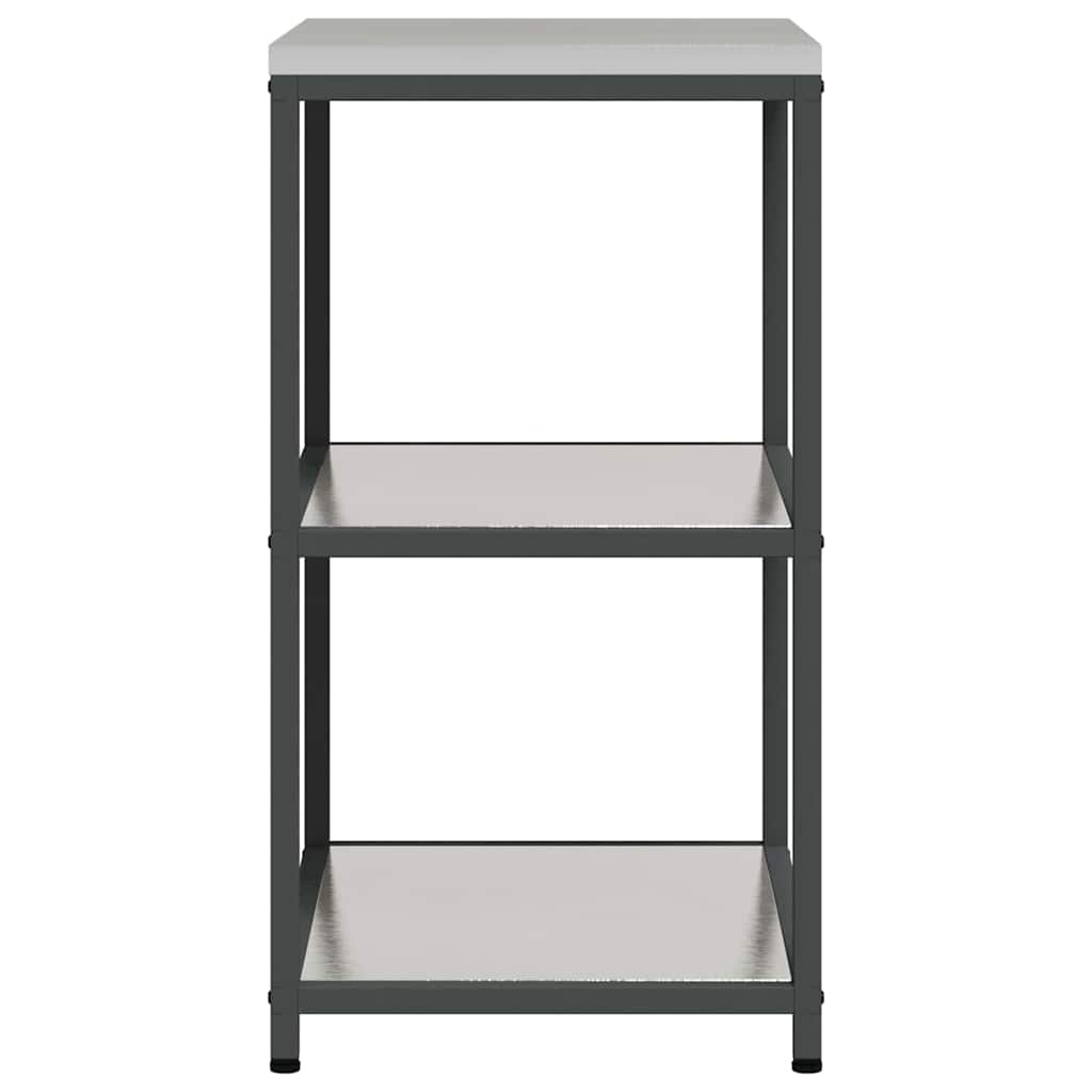 Küchenlageregal mit Regal mit Speicher Silber Edelstahl